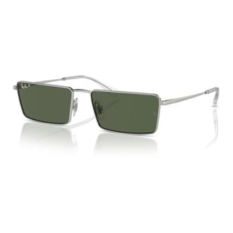 Ray-Ban Gepolariseerde zonnebril Zilver/Grijs Groen Stijl - unisex - Zonnebrillen - Grijs - 59 MM - Accessoires