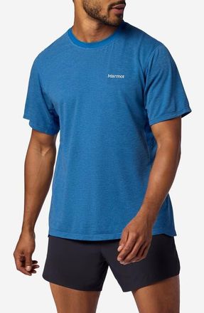 Marmot Uptrail Performance Running T-Shirt in Nautical Blue at Nordstrom, Size Xx-Large