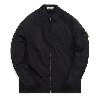 Stone Island Nylon Metal Garment Dyed Over Shirt Black 761512321-V0029