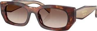 Prada D-frame zonnebril - unisex - Zonnebrillen - Bruin - 53 MM - Accessoires