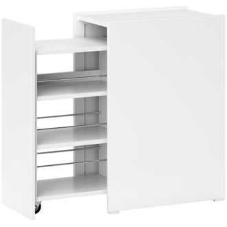 HOMCOM Armario de ba&ntilde;o 47x30x66.5 cm blanco