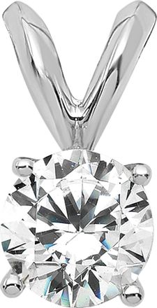 Diamond2Deal 14k Gold Round Lab Grown Diamond Solitaire Pendant (0.37ct, VS, G-H)