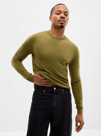 Le 31 Mens Silky knit crew-neck sweater