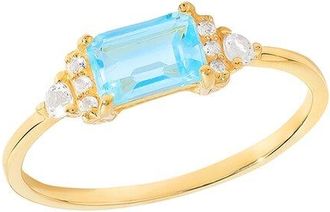 Tiramisu 14K Over Silver 0.70 Ct. Tw. Gemstone Solitaire Ring