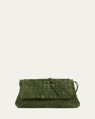 Bottega Veneta Giorno Suede Drawstring Shoulder Bag