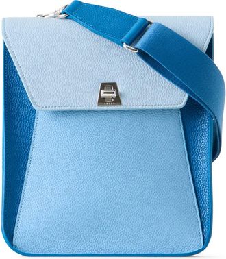 Akris Small Anouk Leather Crossbody Bag in Pastel-Powder-Royal Blue at Nordstrom