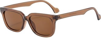 Generic Mens Outdoor Sunglasses Womens Vacation Commuter Driving Sun Glasses(Brown)