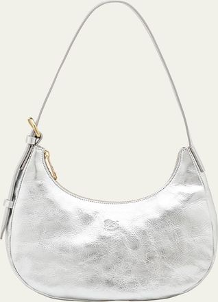 IL BISONTE Belcanto Metallic Leather Shoulder Bag
