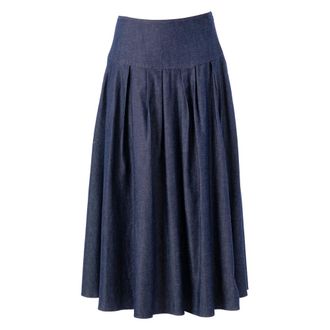 Jcsophie Midi Rokken - Dames - Spijkerrokken - Blauw - XS - Rokken