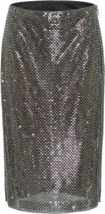 Self Portrait Rhinestone Midi Skirt
