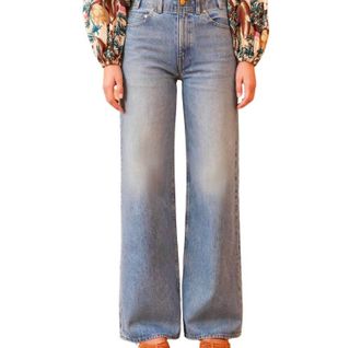 Ulla Johnson Womens The Elodie Jean In Adriatic Wash