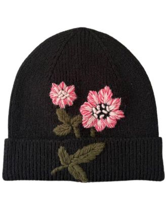 MARCUS ADLER Embroidered Flower Beanie