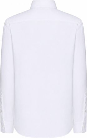 Burberry Womens Shirt White Poplin Cotton With Ekd Embroidery