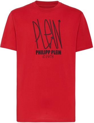 Philipp Plein T-Shirt Ronde Hals Skull - Heren - T-shirts - Rood - S - Katoen - Tops