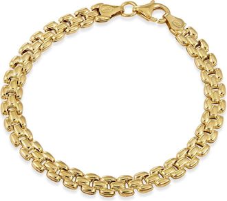 Savvy Cie Jewels 18K ITALIAN GOLD PLATED PANTHER LINK BRACELET