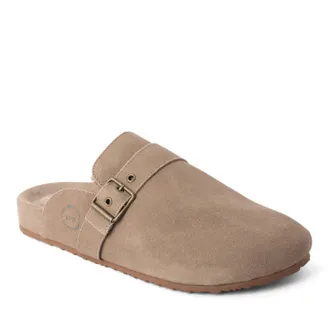Dearfoams Mens Finn Genuine Suede Scuff Slippers