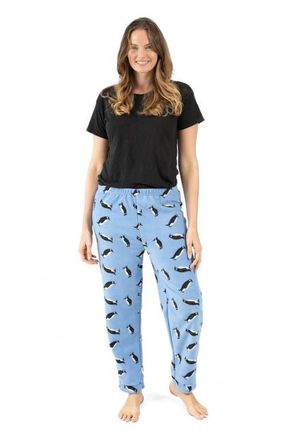 Leveret Womens Fleece Printed Holiday Pajama Pants in Penguin at Nordstrom, Size X-Small