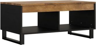vidaXL Mesa De Centro De Madera Maciza Mango 90x50x40 Cm Vidaxl