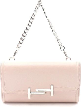 Tod's Tods Double T Leather Handbag Pink