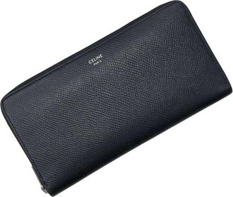 Celine Black Leather Long Wallet (Bi-Fold) (Pre-Owned)