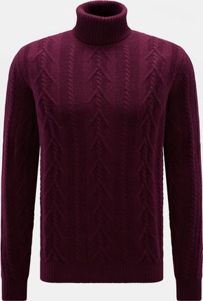 Braun Hamburg Men - Cashmere turtleneck jumper burgundy