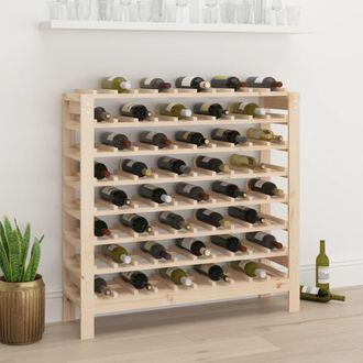Berkfield Home Wine Rack 109.5x30x107.5 cm Solid Wood Pine in Brown