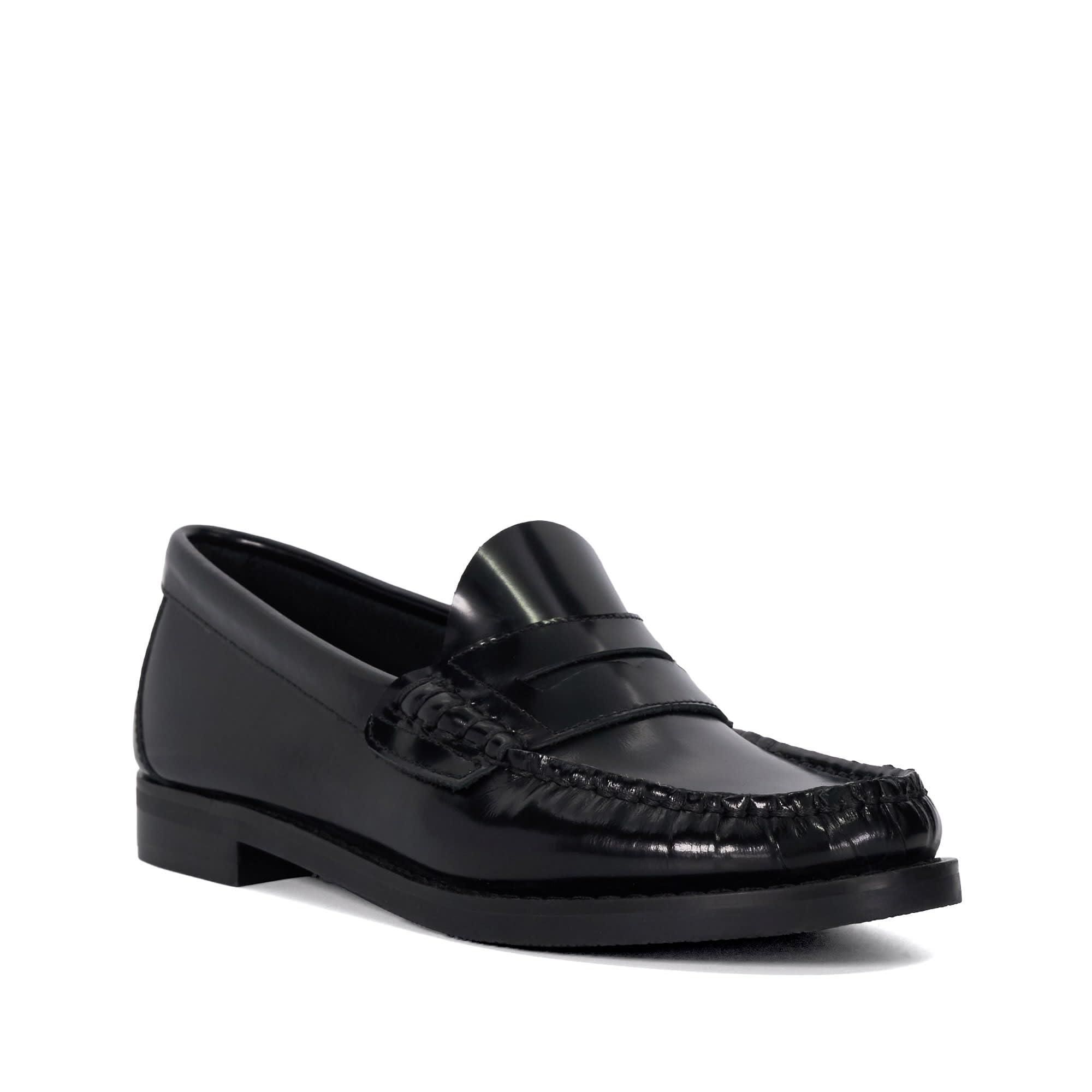 Dune London Black Leather Slip-On Loafers 010270020?fmt=auto&$background  main image 2