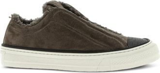 Brunello Cucinelli Precious Toe Sneakers - Dames - Sneakers - Bruin - 38 EU - Leer - Schoenen