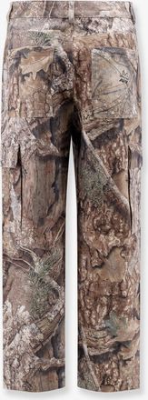 Represent Mens Cargo Trousers Brown Cotton