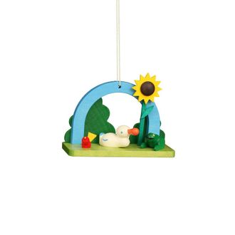 Christian Ulbricht Ornament - Duck and Frog With Sunflower