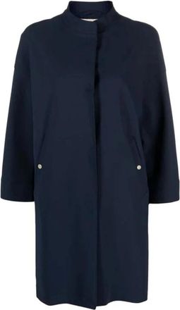 Herno Jas met verborgen sluiting - Dames - Mantel - Blauw - 4XL - Jassen