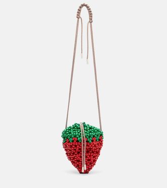 Alemais Al&eacute;mais Strawberry Mini beaded crossbody bag