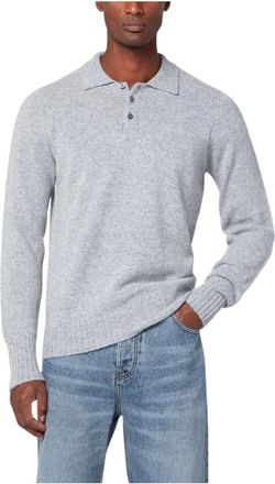 Drumohr Tops, Heren, Grijs, L, Lange Mouw Polo T-shirts en Polos