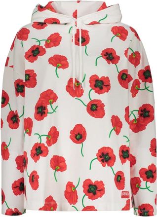 Kenzo Hoodies & sweatvesten, Dames, Veelkleurig, S, Katoen, Hoodie van bedrukt katoen met verstelbare capuchon
