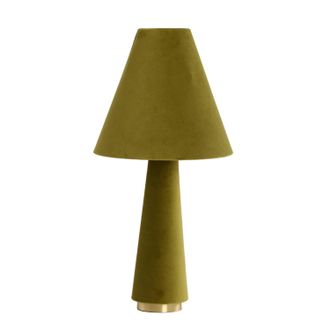 Light & Living L&aacute;mpara De Mesa - Devia - Verde - Textil - - Light&living