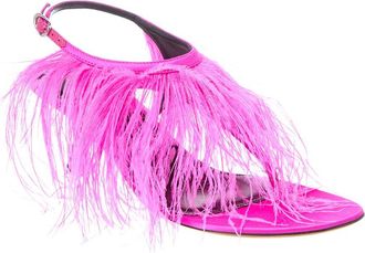 Proenza Schouler Tee Feather Satin Sandal