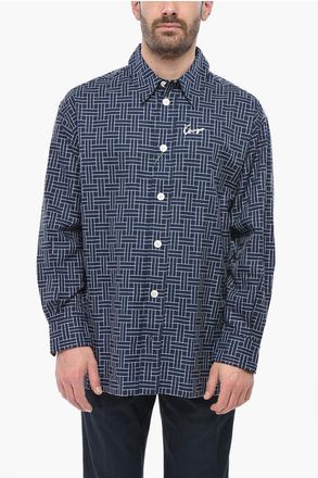 Kenzo Oversize-Fit Shirt with Weave Pattern size L