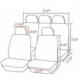 OEM Funda Decorativa Para Asiento De Coche, 5 Plazas, Color Negro Y Rojo-crezuo