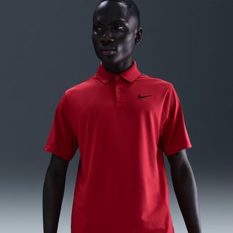 Nike Mens Velocity Dri-FIT Chest Logo Golf Polo in Red | IB0273-687