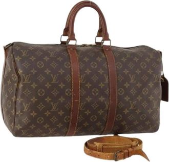 Louis Vuitton Pre-owned Weekend Bags, female, Brown, Size: ONE SIZE Pre-owned Keepall Bandouli&egrave;re 45