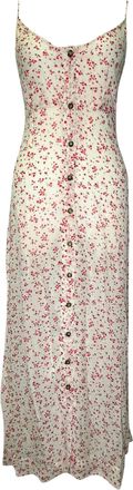 Ganni Ganni Georgette Strap Midi Dress in Floral Viscose