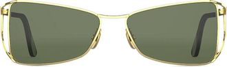 Retro Superfuture ANAKI GREEN ETQ Womens Sunglasses Gold Size 53
