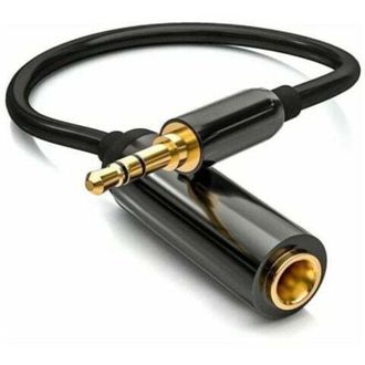 OEM Cable Adaptador De Jack Est&eacute;reo De 3,5 Mm A Jack Hembra De 6,35 Mm, Conector Chapado En Oro, Carcasa De Aluminio Para Auriculares, Port&aacute;tiles, Guitarr
