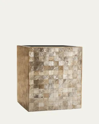 Labrazel Capiz Champagne Wastebasket