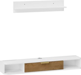 HOMCOM Muebles de sal&oacute;n 120x24x16 cm blanco