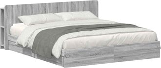 vidaXL Estructura De Cama Con Almacenamiento Sonoma Gris 180 X 200 Cm Vidaxl