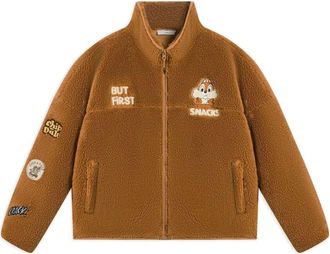 Li-Ning (WMNS) Li-Ning x Disney Chip n Dale Graphic Polar Fleece Jacket Brown AFDSC92-2