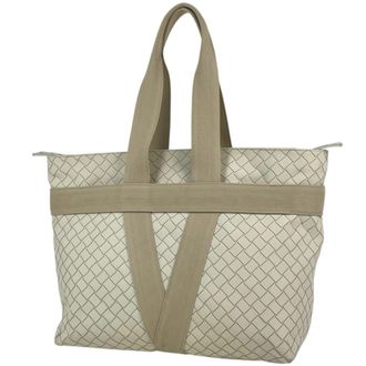Bottega Veneta Ivory Rubber Canvas Tote Bag (Pre-Owned)