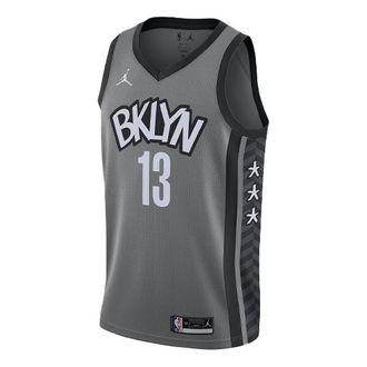 Nike Jordan Nike NBA Brooklyn Kevin Durant 20 Basketball Jersey Grey White CV9469-002