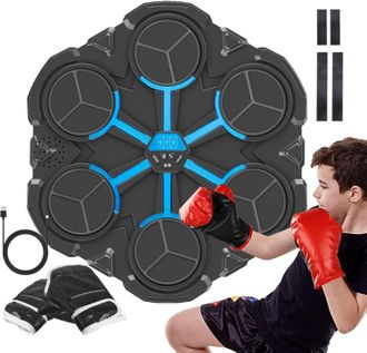 OEM M&aacute;quina De Boxeo Musical Inteligente Con Guantes Inal&aacute;mbricos, Entrenador De Pared Para Gimnasio - Otro